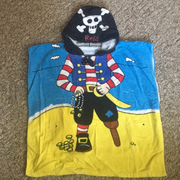 Other - REID Pirate Hooded towel personalized bath/beach